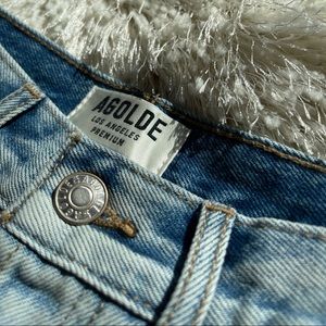 NEW AGOLDE JEANS Size 25 Riley High Rise Crop in Zephyr